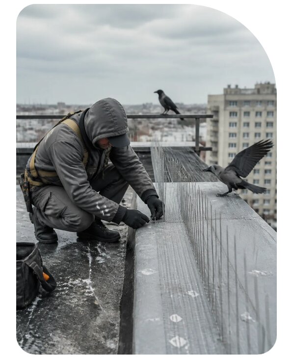 Защита от ворон под ключ в Щербинке по цене от 5091 р. | Сенат-Щрб